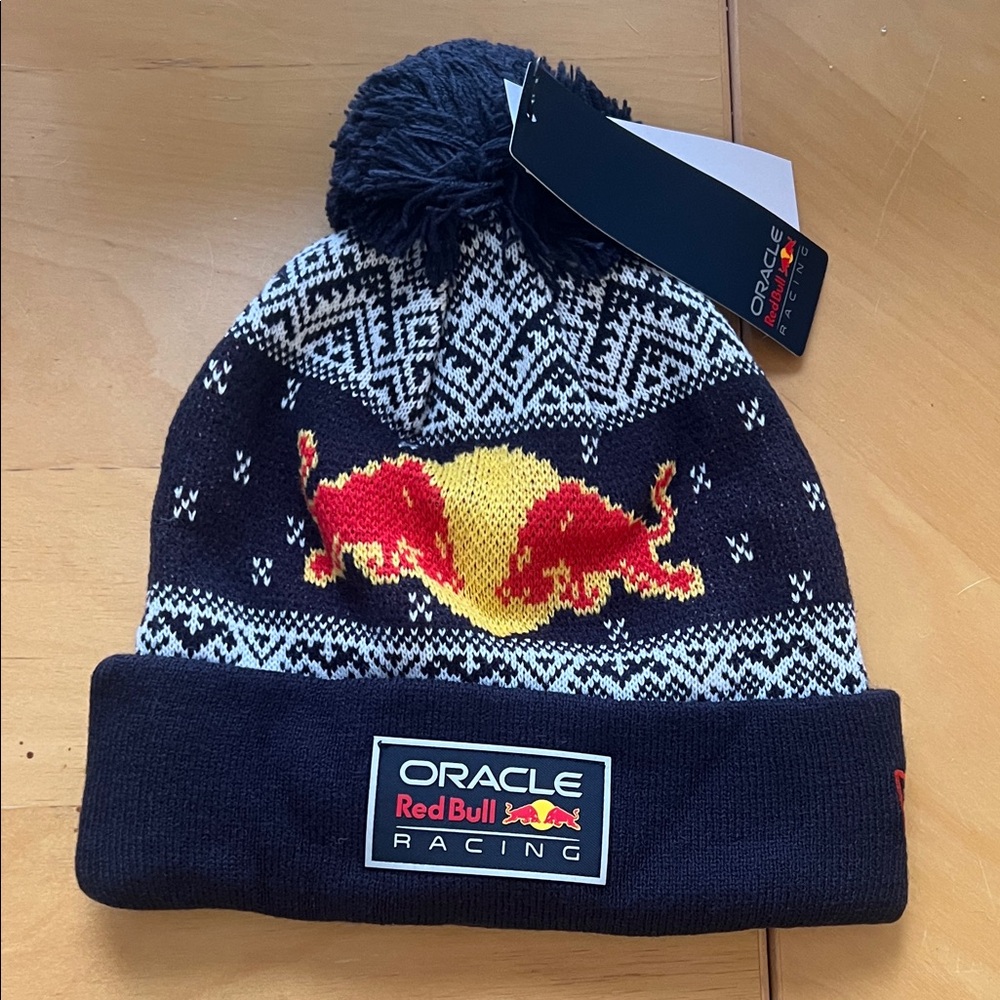 Red Bull New Era Black and Red Racing Knit Hat